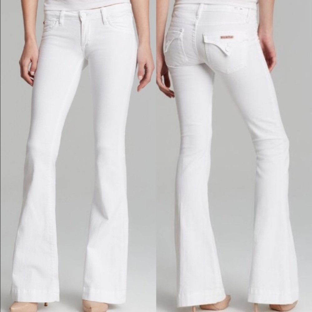 Hudson White Flare Jeans